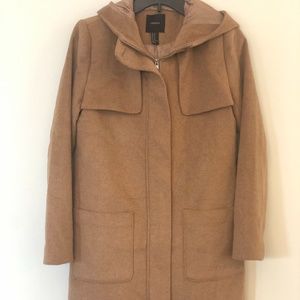 Winter Coat Forever 21 Tan Camel Hooded Jacket